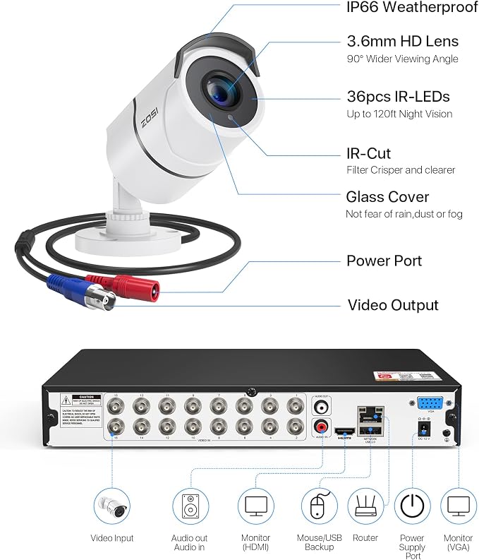 ZOSI 16CH Security Camera System - Image 9