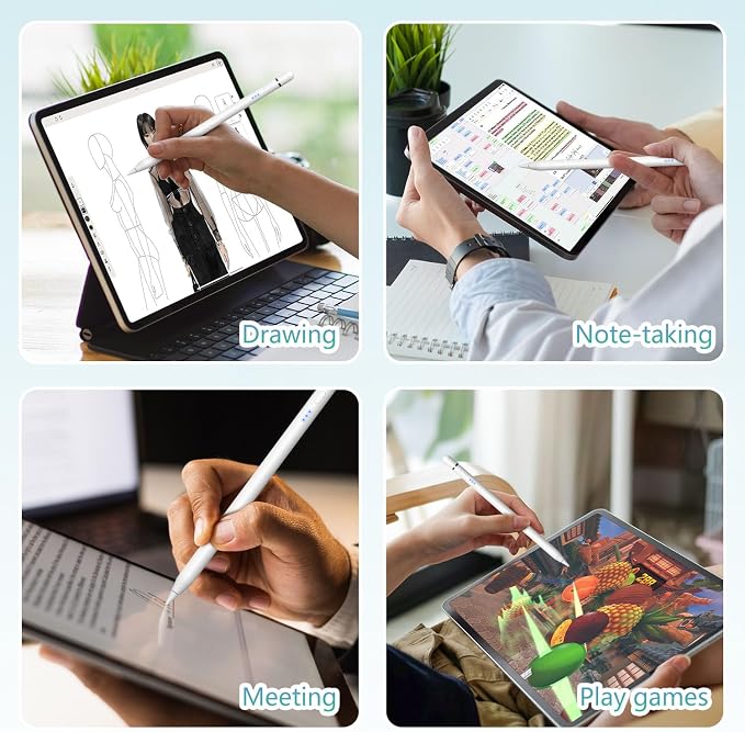 【2Pack】 Stylus Pen for Apple iPad 2018–2026, Magnetic Charging iPad Pencil 2nd - Image 8