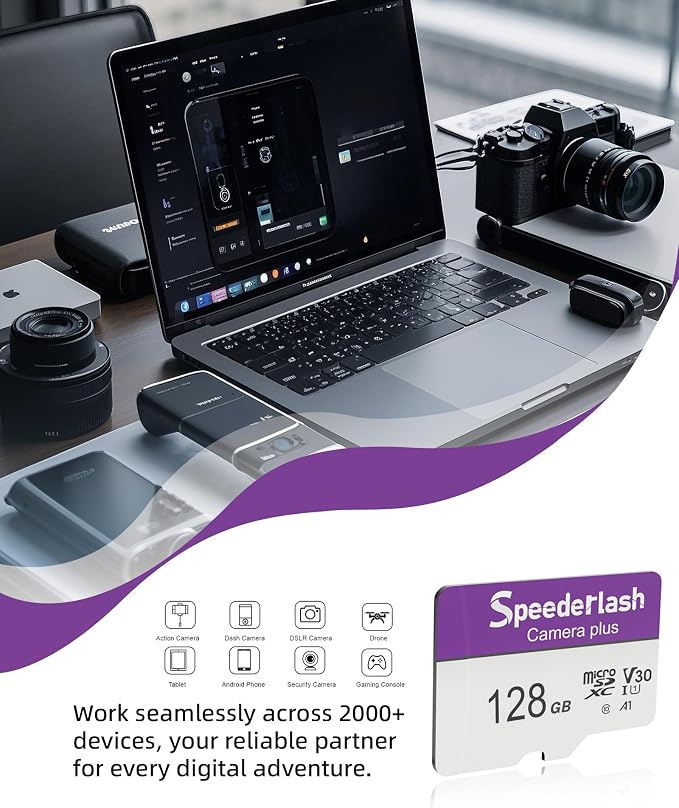 Micro SDXC Memory Card 128GB 2 Pack, Speederlash Camera Plus TF Card - Image 6