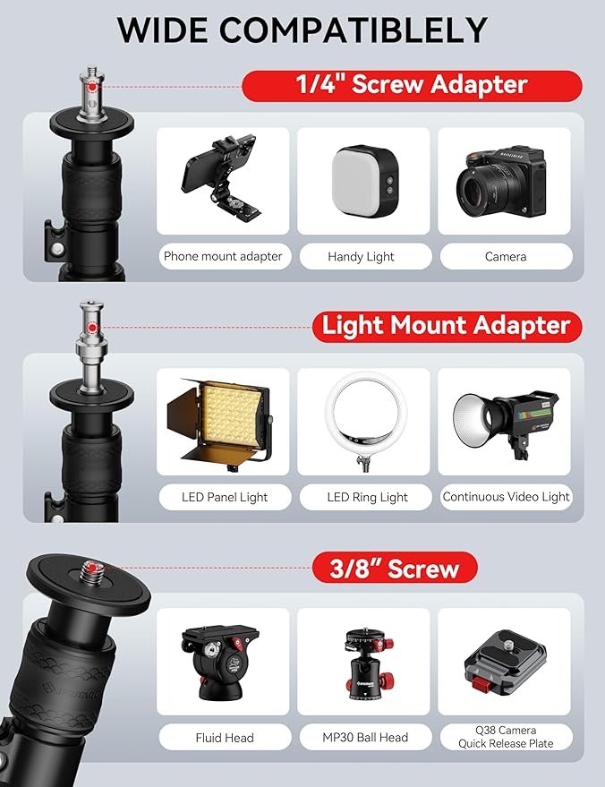 IFOOTAGE A400 Round Base Monopod Light Stand - Image 5
