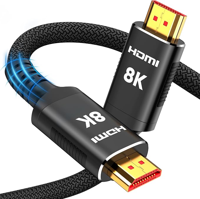 Snowkids 8K HDMI Cable 2.1 15FT 2-Pack, 48Gbps 4K Ultra High Speed Cord eARC by Snowkids