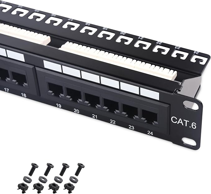 Cable Matters 24 Port Patch Panel Rackmount or Wall Mount 19-Inch by CableMatters