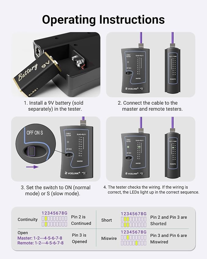 VCELINK RJ45 Crimp Tool Kit for CAT7/6A/6/5E/5, Upgraded Network Tool Set - Image 5