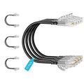 Cat6 Slim Patch Cables 20 Feet 10-Pack Black, Cat6a Patch Cables 10Gbps 550MHz by Unknown