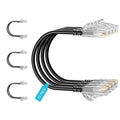 Cat6 Slim Patch Cables 10 Feet 10-Pack Black, Cat6a Patch Cables 10Gbps 550MHz by Unknown