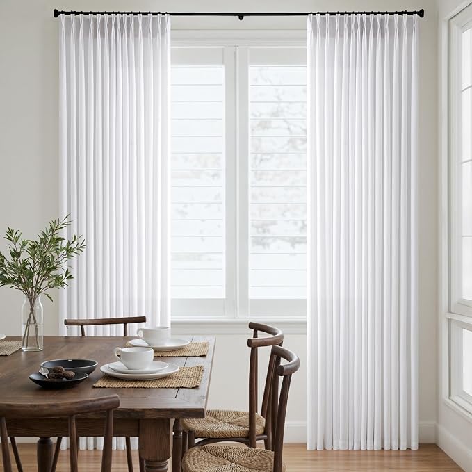 Memory Trained Pinch Pleated Curtains 86 Inches Long, Viral Linen Pinch Pleat - Image 4