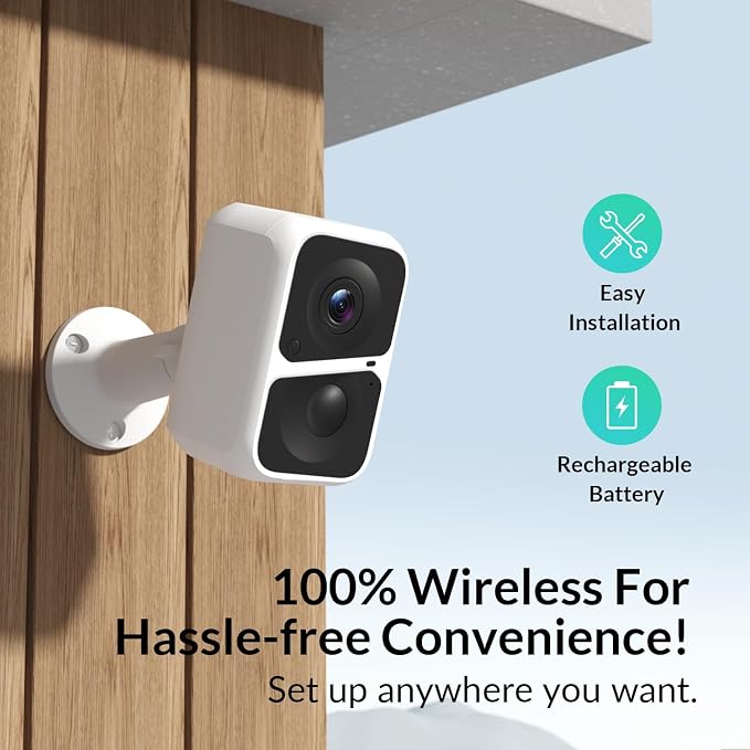 Vicohome 2K Wireless Battery-Powered WiFi Security Camera, Outdoor/Indoor - Image 3