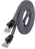 Cat 7 Ethernet Cable 5ft – 10Gbps High-Speed, Premium Braided Flat Design by MORELECS