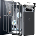 LK 2 Pack for Google Pixel 8 Pro Screen Protector + 2 Pack Camera Lens Protector by LK