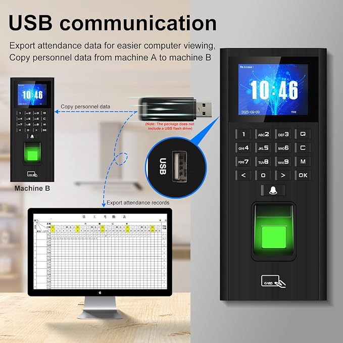 Complete Biometric Fingerprint Security Access Control System Kit, RFID T9 - Image 7