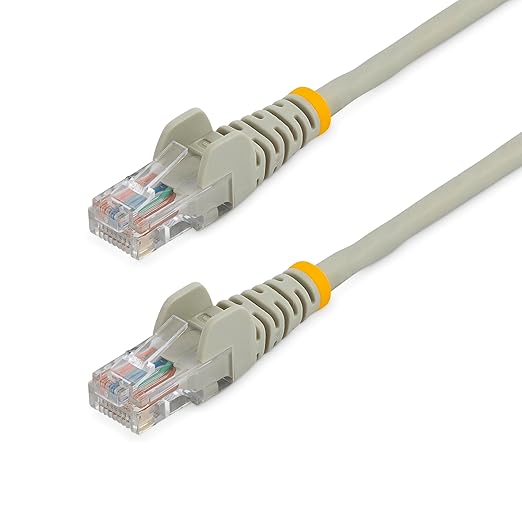 StarTech.com Cat5e Ethernet Cable - 1 ft - Gray- Patch Cable - Snagless Cat5e by StarTech
