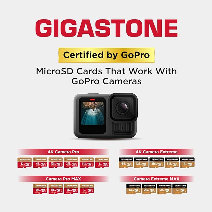 【5-Years Data Recovery】 GIGASTONE 256GB Micro SD Card, 4K Camera Pro MAX - Image 6