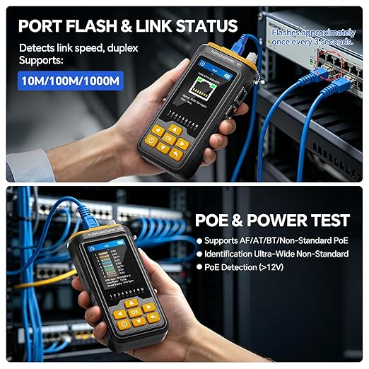 Network Cable Tester with IP Scan and Ping Test, RJ45 Ethernet Cable Toner - Image 4