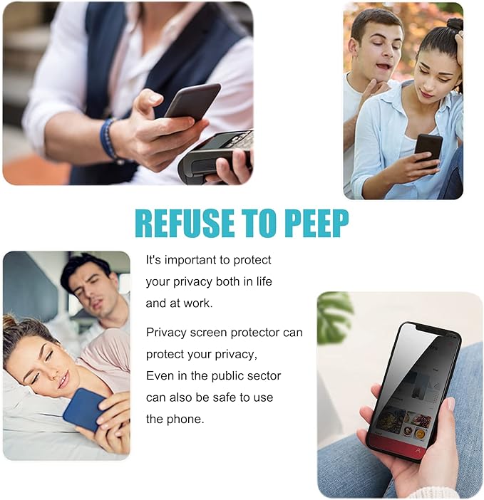 PEHAEL 3+3Pack for iPhone 11 Pro Privacy Screen Protector - Image 7