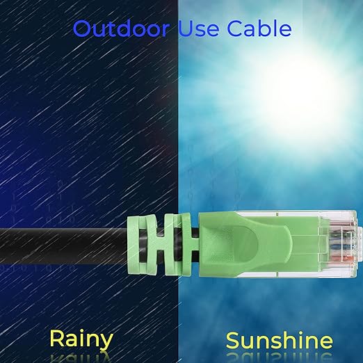 Rapink Cat6 Outdoor Ethernet Cable 150 ft, Ethernet Cable UV Resistant - Image 2