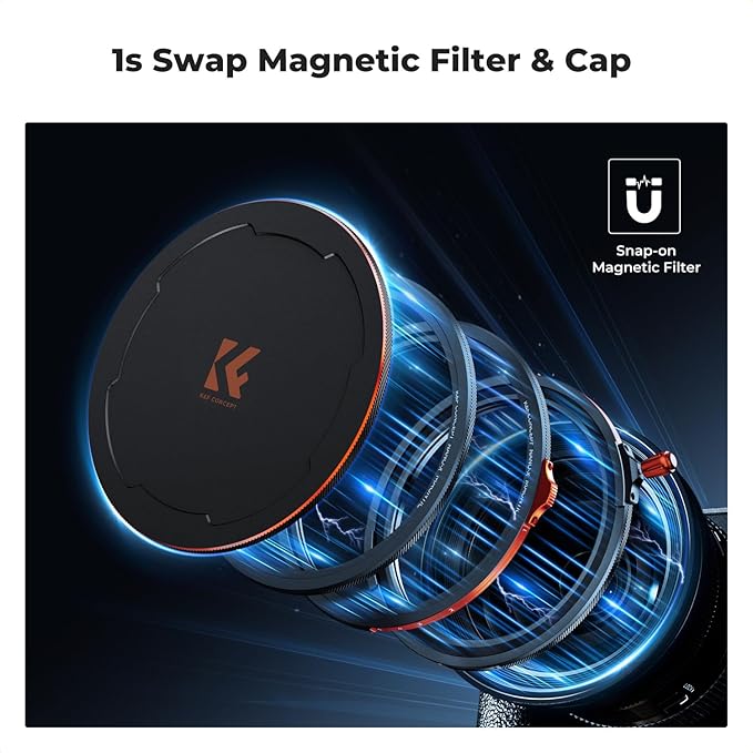 K&F CONCEPT 49mm Magnetic 1s Swap 5-Pack: CPL + VND2-32 + Black Diffusion 1/4 + - Image 3