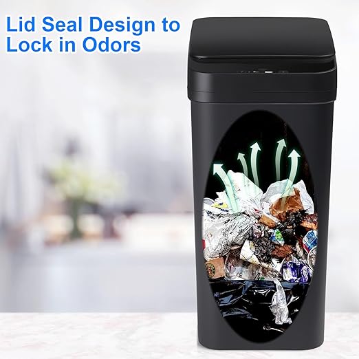 Anborry Bathroom Automatic Trash Can 2 Pack 2.2 Gallon Touchless Motion Sensor - Image 4