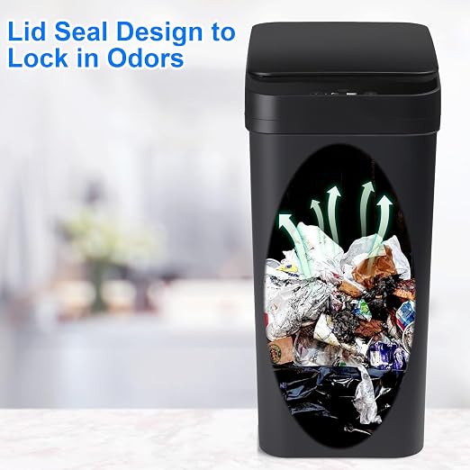 Anborry Bathroom Touchless Trash Can 2.2 Gallon Smart Automatic Motion Sensor - Image 3