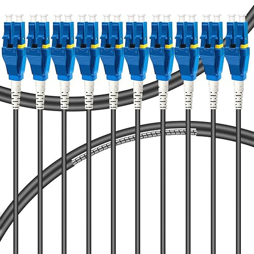 10-Pack - 1m Uniboot LC to LC Armored Fiber Patch Cable, Singlemode 9/125um by Bangun