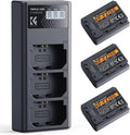 K&F Concept 3-Pack NP-FZ100 Battery and Upgraded LCD Battery Charger Compatible by KFCONCEPT