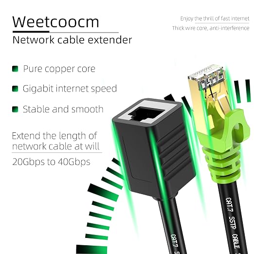 Ethernet Extension Cable 25ft, Network Cat6a Extension Patch Cable RJ45 Cords - Image 8