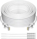 Adoreen Cat 6 Ethernet Cable 250 Ft-White, Outdoor & Indoor Snagless Long Round by Adoreen