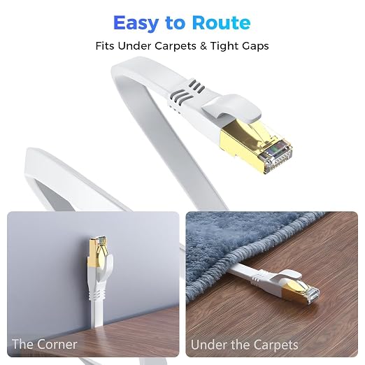 Cat 8 Ethernet Cable 10 FT, Outdoor&Indoor High Speed Heavy Duty Network LAN - Image 5
