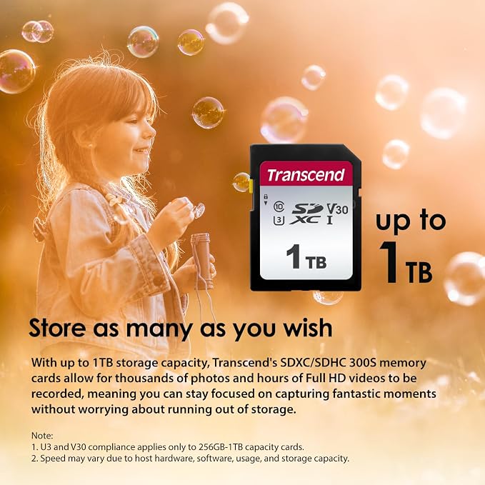 Transcend SDC300S 512GB SDXC SD Card, UHS-I U3 V30, 4K UHD & Full HD - Image 4