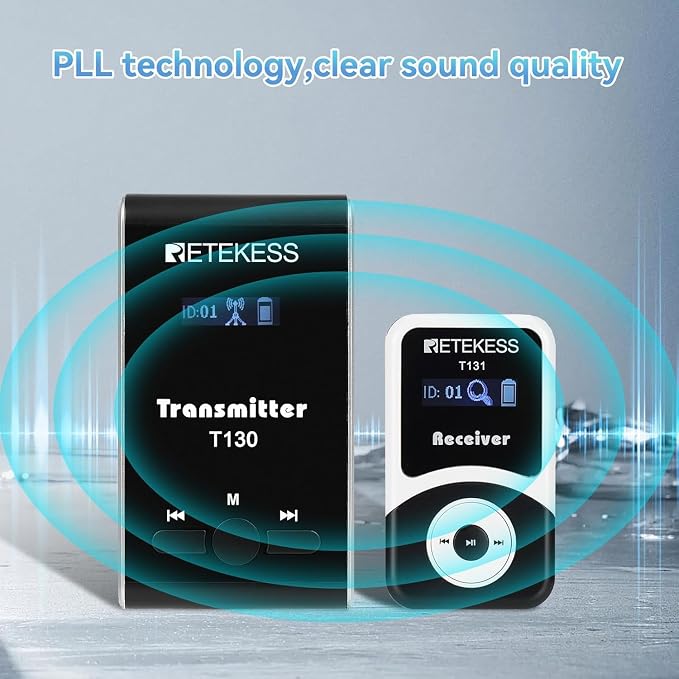 Retekess T130 Wireless Tour Guide System, Church Translation System, Tour Guide - Image 3