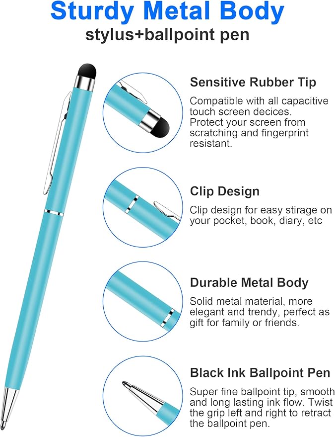 24 Pack Stylus Pens for Touch Screens innhom Stylus Pen for ipad iPhone Tablets - Image 5