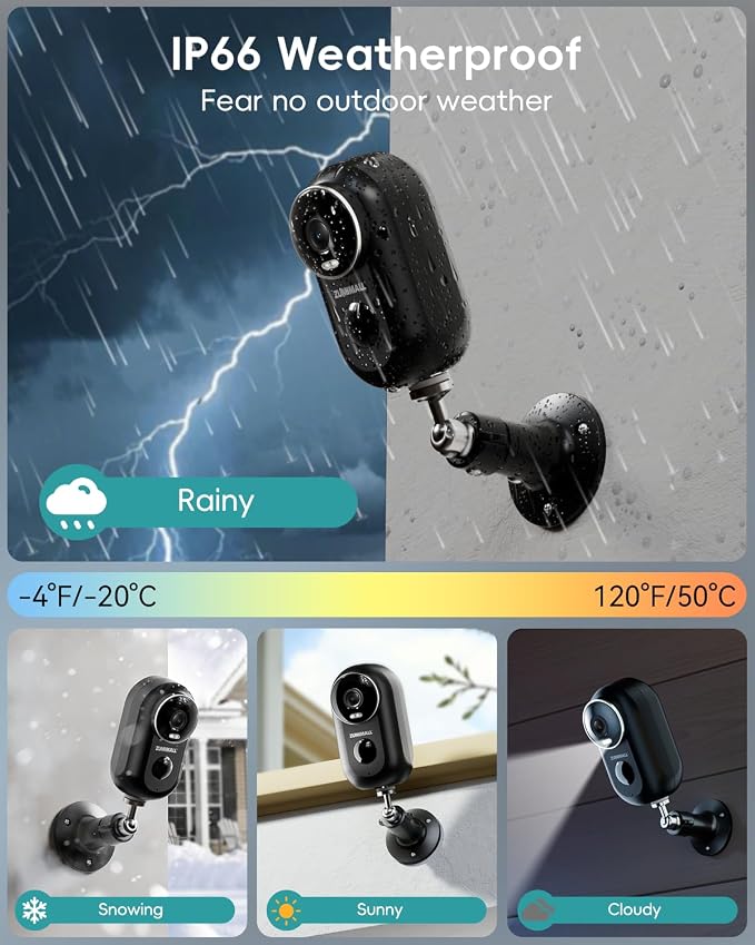 ZUMIMALL Solar Security Cameras Wireless Outdoor, 2K Outdoor Camera Wireless - Image 5
