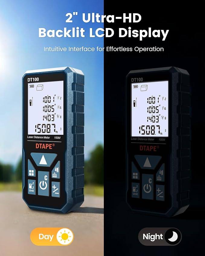 DTAPE 165 Ft Laser Measuring Tool, Fathers Day Dad Gifts, High-Accuracy Laser - Image 6