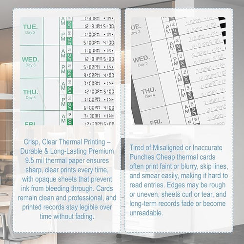 100 E8 Weekly Thermal Time Cards - Image 2