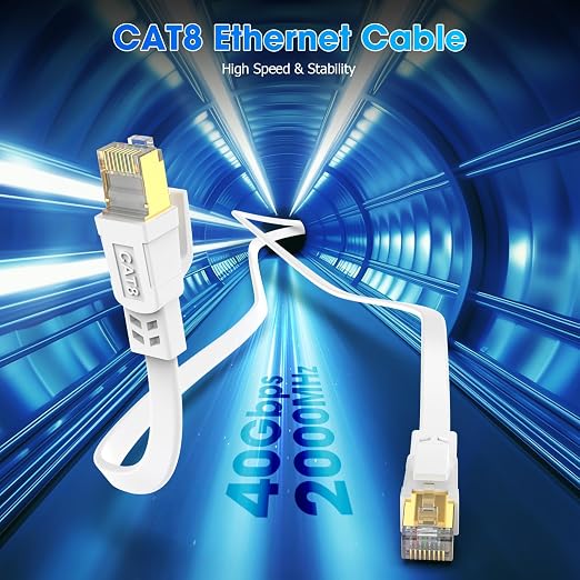 Cat 8 Ethernet Cable 10 ft, Heavy Duty High Speed Cat8 LAN Network Cable - Image 3