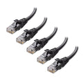 Cable Matters 10Gbps 5-Pack Snagless Cat 6 Ethernet Cable - 7ft by CableMatters