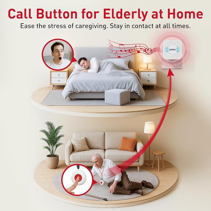 CallToU Wireless Caregiver Pager Call Button Call Bell Medical Alert System - Image 8