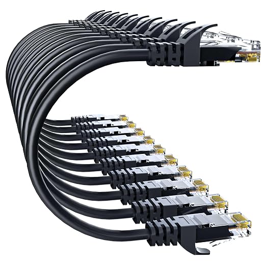 Cat 6 Ethernet Cable 10FT 10Pack, Cat6 Ethernet Patch Cable 10Gbps, High-Speed by 10Gsupxsel