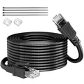Cat 6 Outdoor Ethernet Cable 75 ft, 24AWG 10Gbps Cat6 Cable Cord Waterproof by EthernetCable