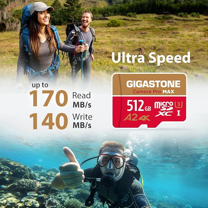 【5-Years Data Recovery】 GIGASTONE 512GB Micro SD Card, 4K Camera Pro MAX - Image 2