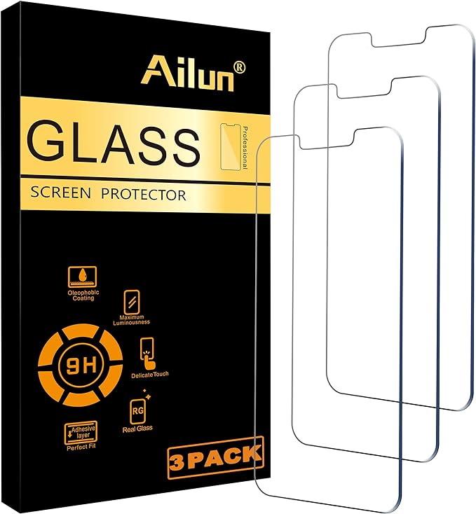 Ailun Screen Protector for iPhone 13 mini Display 2021 3 Pack Tempered Glass by Ailun