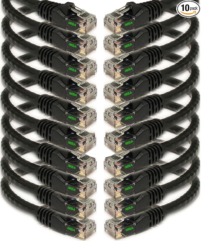 iMBAPrice 10' Cat5e Network Ethernet Patch Cable, 10 Pack by iMBAPrice