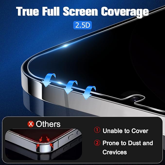 Galaxy S22 Plus Privacy Screen Protector Tempered Glass, 9H Hardness 2D Curved - Image 4