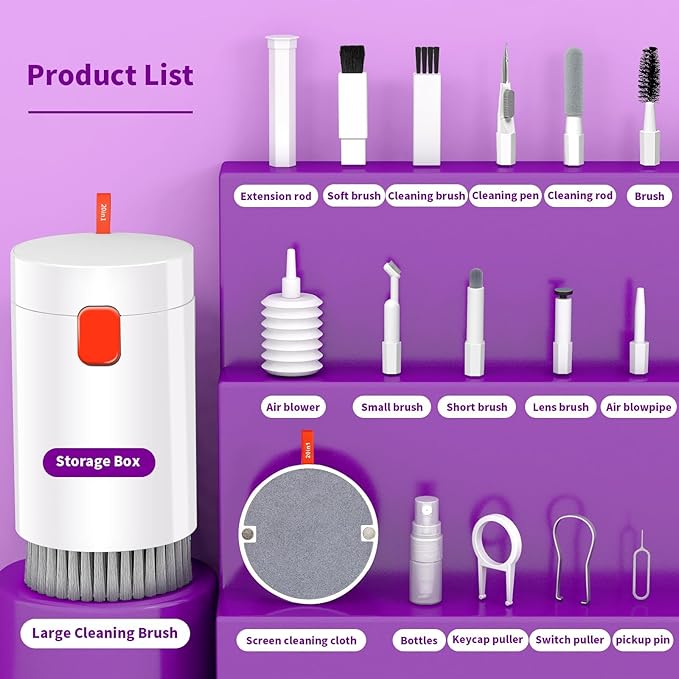 20-in-1 Cleaning Kit for Airpod Earbud Laptop Keyboard, Electronic Penlar - Image 6