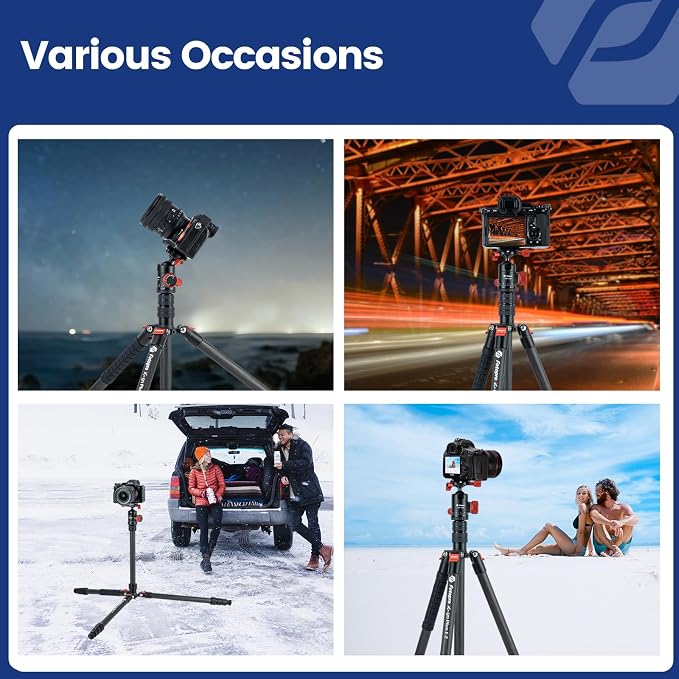 Fotopro 73" Carbon Fiber Tripod - Image 5