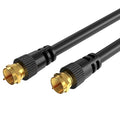 Cables Direct Online Pack of 5 x Coaxial Cables 10FT Black Coax RG6 Male F Type by CablesDirect