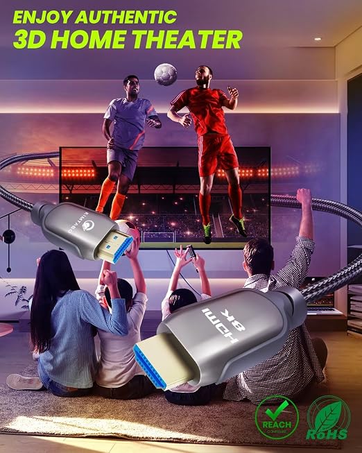 HDMI 2.1 Cable 15 ft 48 Gbps, Ultra High Speed HDMI Cable, 4K HD 120Hz 144Hz 2K - Image 5