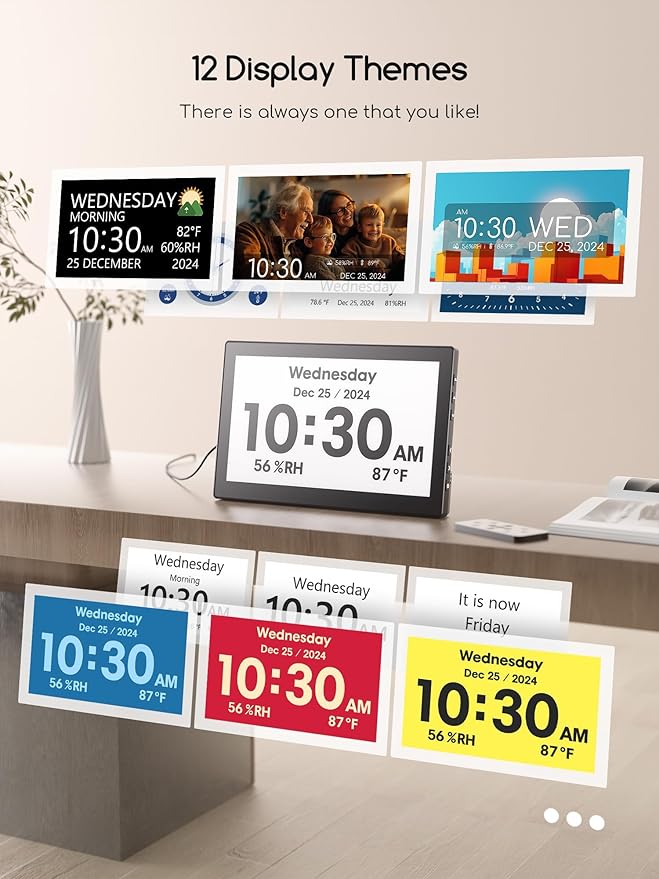 Raynic Digital Clock, 10.1 Inch Large Display Calendar Clock - Image 4