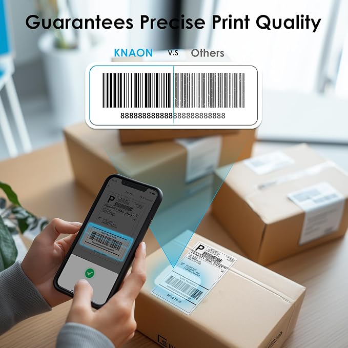 KNAON Bluetooth Thermal Shipping Label Printer, 4x6 Portable Thermal Address - Image 7