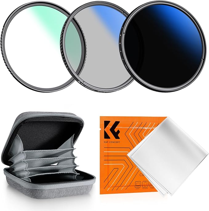 K&F Concept 72mm UV/CPL/ND2-400 Lens Filters Kit-18 Multi-Layer Coatings by KFCONCEPT
