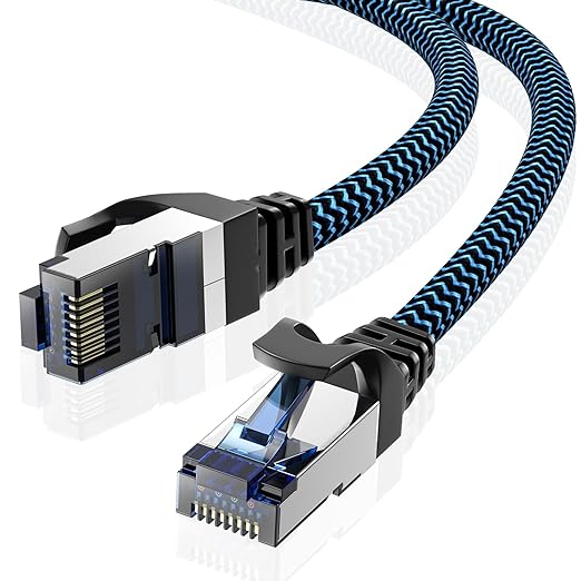 Cat8 Ethernet Cable 60 ft 1 Pack, High Speed 40Gbps 2000MHz, Compatible by CABNEER